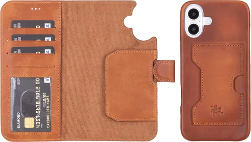 Vista 165 de Venito Florence - Funda de piel compatible con Samsung Galaxy S9, extra segura con bloqueo RFID, cartera desmontable para teléfono (gris decolorado)