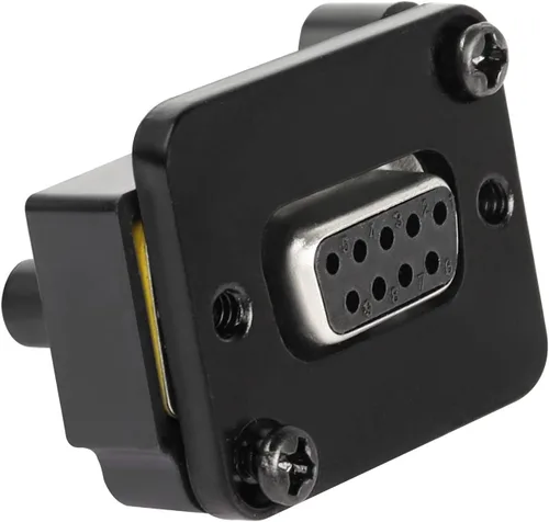 Vista 9 de QIANRENON DB9 Conector recto de montaje en panel de 9 pines RS232 Serial macho a macho Montaje en panel Convertidor Acoplador, para red