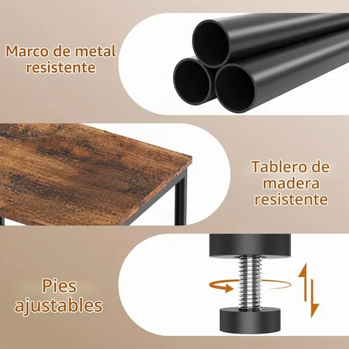 Vista 7 de Mesa auxiliar pequeña y estrecha, mesa auxiliar delgada con bolsillos de almacenamiento para espacios pequeños, sala de estar, dormitorio, sofá