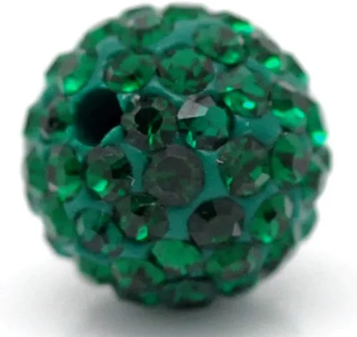 Vista 2 de RUBYCA Pave - Cuentas de arcilla de cristal checo para joyería Shamballa (20 unidades, 0.472 pulgadas, morado claro)