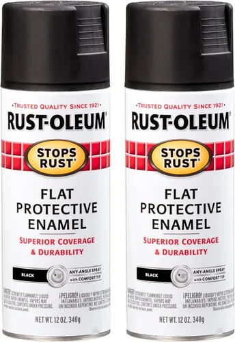 Vista 141 de Rust-Oleum 7776830 - Pintura en aerosol para prevención del óxido, 12 onzas, negro plano