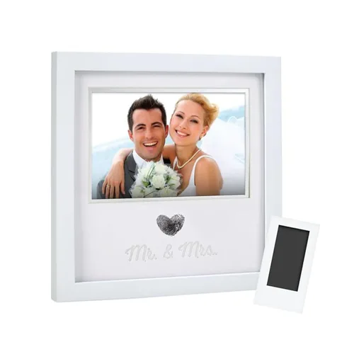 Vista 9 de Pearhead Mr. & Mrs. - Juego de copas de champán para el día de la boda, copas de vino altas, idea de regalo para despedida de soltera His And Hers