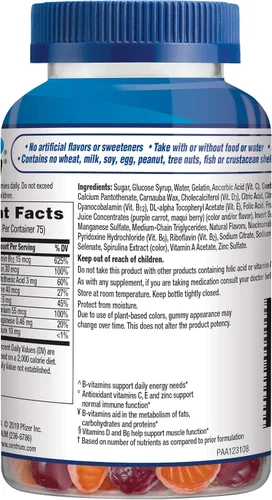 Vista 7 de Centrum MultiGummies Gummy Multivitamínico para hombres, suplemento multivitamínico/multimineral con selenio, antioxidantes y vitamina D3, sabor a