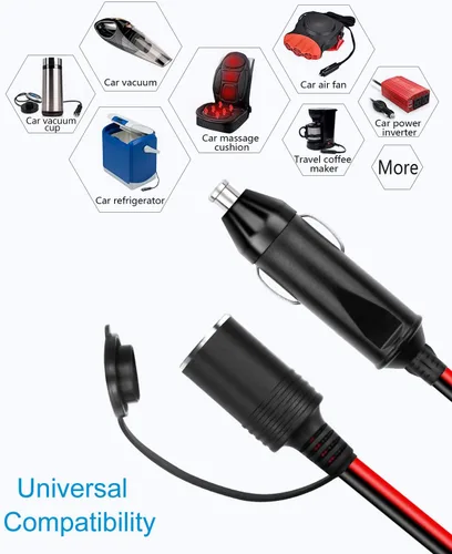 Vista 9 de ALITOVE Convertidor de CA a CC de 110 V a 12 V 20.8 A 250 W con enchufe para encendedor de cigarrillos de automóvil y cable de extensión