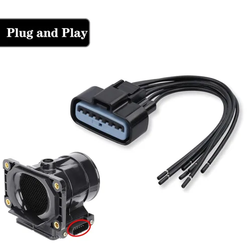 Vista 4 de Sensor de flujo de aire masivo MAF conector conector para Mitsubishi Outlander Montero Sport Eclipse Galant 1999-2006, apto para Chrysler Sebring