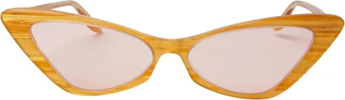 Vista 2 de Gafas de sol Gucci (GG-0708-S 001) Mármol Amarillo - Lentes fucsia rosa