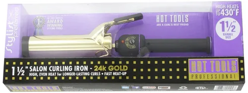 Vista 8 de HOT TOOLS Pro Artist - Rizador de oro de 24 quilates (modelo 2018) Rizos definidos de larga duración (1 1/2 pulgadas)