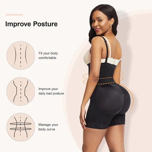 Vista 2 de FeelinGirl - Moldeadora de cuerpo para mujer con control de abdomen con cremallera lateral para mujer vida diaria