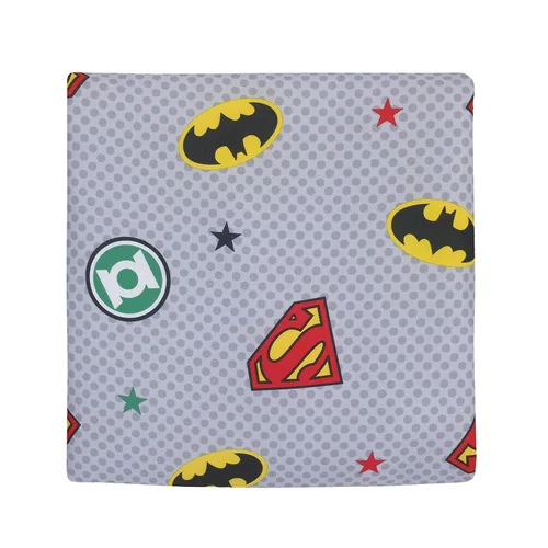Vista 5 de Warner Brothers Justice League - Juego de ropa de cama infantil de 4 piezas, gris/azul/rojo/negro