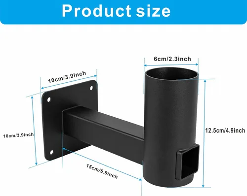 Vista 3 de Soporte de pared de 90 grados, soporte en forma de L, adaptador de espiga para luces de ajuste deslizante, soporte de pared ajustable, ángulo