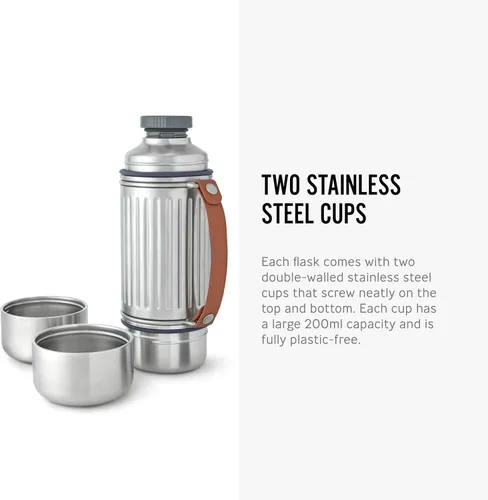 Vista 9 de BLACK + BLUM Explorer Flask Duo Acero inoxidable aislado 2 tazas 1L