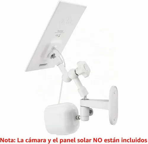 Vista 4 de Soporte de pared 2 en 1 para panel solar Arlo y cámara de seguridad Arlo Pro 6/Pro 5S/Pro 4/Pro 3/Ultra, ángulo ajustable para obtener la máxima luz