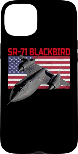 Vista 9 de SR-71 Blackbird in Action and Patriotic American Flag. Case for iPhone 17