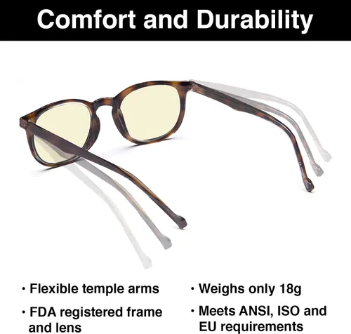 Vista 4 de Gafas de bloqueo de luz azul de rayos gamma antirreflejos