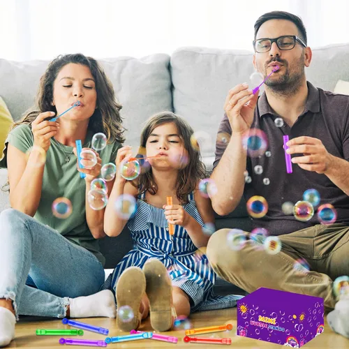 Vista 6 de Suministros de fiesta de burbujas para niños, paquete de 20 a 300 mini varita de burbujas para niños pequeños, bolsa de regalos pequeña para acampar