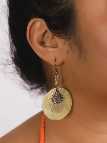 Vista 5 de MINACHI Aretes colgantes estilo hippie, estilo bohemio, vintage, regalo de joyería de verano para mujer, Acero inoxidable, No es una piedra preciosa