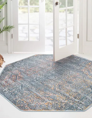 Vista 11 de Unique Loom Newport Collection - Alfombra Kingscote (2' x 3' 11" Runner, Multi/ Marfil)