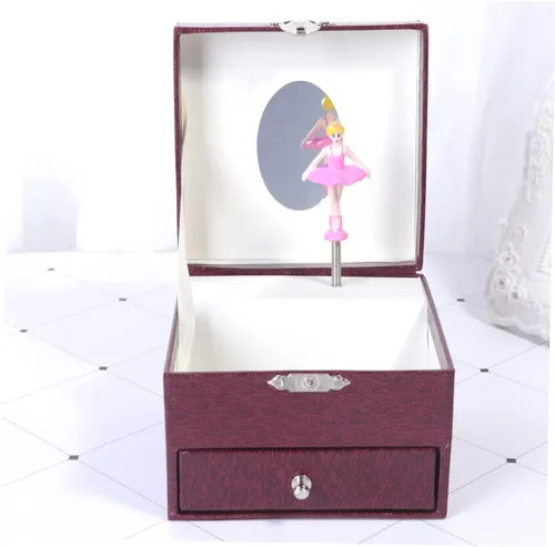 Vista 6 de BESTOYARD Caja de joyería musical para niños, organizador de almacenamiento para juguetes, contenedor de almacenamiento de joyas para niños