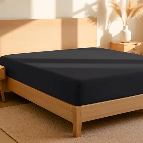 Vista 12 de Bare Home Sábana bajera ajustable 100 % algodón orgánico Twin, tejido de percal crujiente, ligera y transpirable, sábana bajera de bolsillo profundo