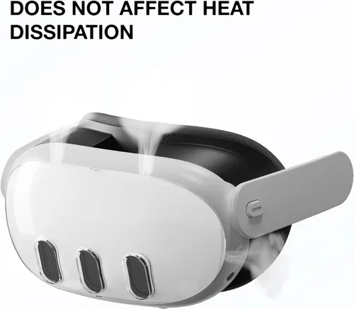 Vista 4 de APEXINNO VR Shell Cover Skin for Meta Quest 3 Headset Accessories, Transparent Shell Headset Protector for Oculus Quest 3 VR Headsets, PC