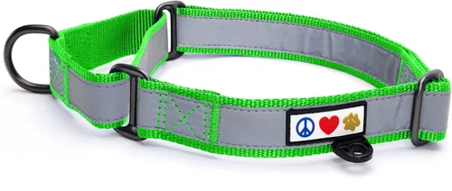 Vista 20 de Pawtitas Collar de perro Martingala personalizado reflectante reflectante bordado nombre personalizado número de teléfono ajustable para cachorros