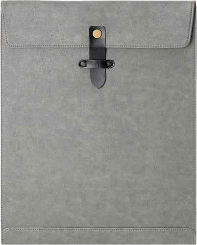 Vista 25 de Carpeta de Archivos de Cuero PU Negro, Organizador de Archivos con Cierre de Presión, Carpeta de Documentos Importantes, Organizador de Documentos