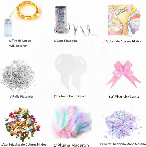 Vista 5 de Máquina de rellenar globos, kit de herramientas para rellenar globos con bomba expansora de globos y 9 accesorios, máquina de envoltura de regalo