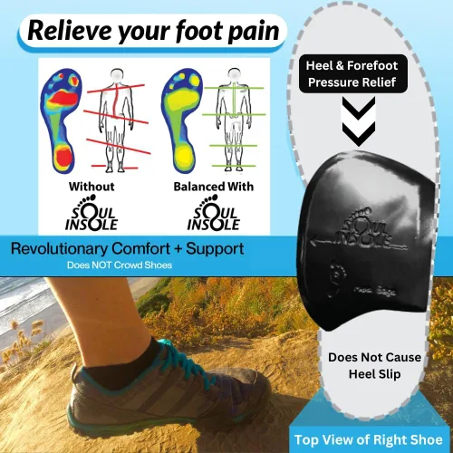Vista 2 de Plantilla ortopédica de burbujas para zapatos, plantillas de gel con memoria para fascitis plantar, pronación, dolor de talón, soportes de arco