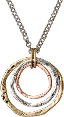 Vista 7 de SPUNKYsoul Collar con colgante de 3 círculos, joyería en capas de cobre