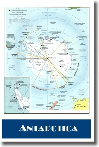 Vista 9 de Set de carteles de mapa de los continentes 7
