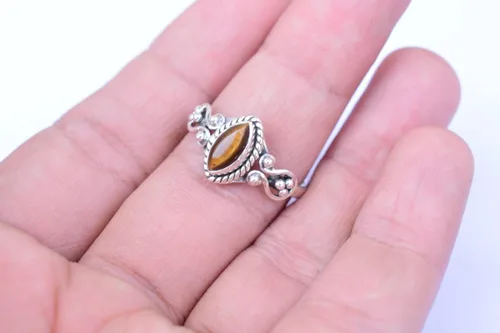 Vista 6 de Ring, 925 Sterling Silver Statement Ring For Women, Handmade Ring Gemstone Promise Ring for Birthday Christmas Gift For Her Ring Size US