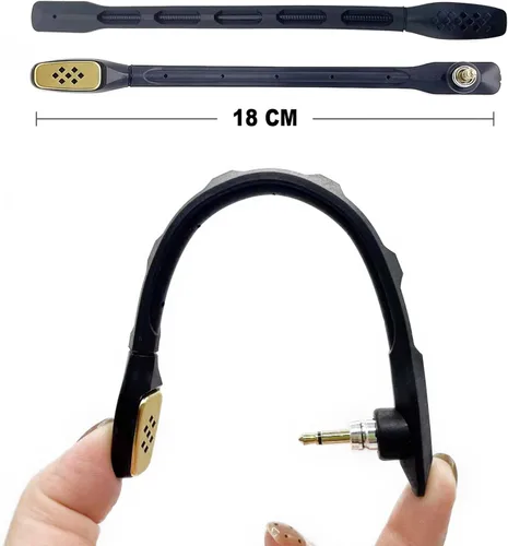 Vista 6 de Micrófono de repuesto para juegos compatible con auriculares Astro A40 / A40 TR, micrófono negro A40 de 0.138 in en PS5, PS4, Xbox One, PC, Mac