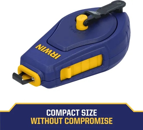 Vista 4 de IRWIN Tools STRAIT-LINE - Carrete de tiza compacto, con tiza azul, 30 pies (IWHT48440BC)