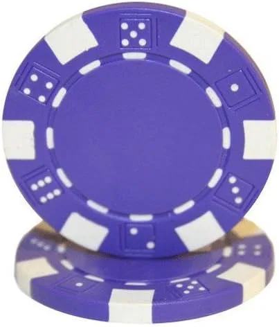 Vista 9 de Brybelly Clay Composite Striped Dice 11.5-gram Poker Chips (100-pack) - Blank Non-denominated Poker Chips - Custom Cash Games and Home Casino Poker