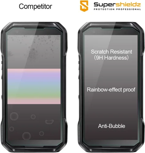 Vista 2 de Supershieldz Protector de pantalla de vidrio templado diseñado para Kyocera (DuraForce Pro 3), antiarañazos, sin burbujas