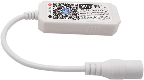 Vista 2 de Controlador inteligente LED inalámbrico WiFi compatible con Alexa Google Home IFTTT, funciona con Android, sistema iOS, GRB, BGR, RGB tira de luces