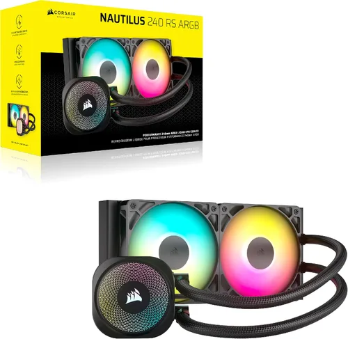 Vista 10 de [Usado] Corsair Nautilus 240 RS ARGB Enfriador de CPU líquido – 240mm AIO – Bajo ruido – Conexión directa a la placa base – Daisy-Chain – Intel LGA