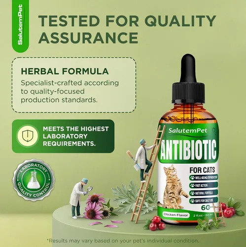 Vista 4 de Antibiótico para gatos para infecciones, ITUs, momentos respiratorios, resfriado y alergias Antibióticos para gatos de todas las edades y razas