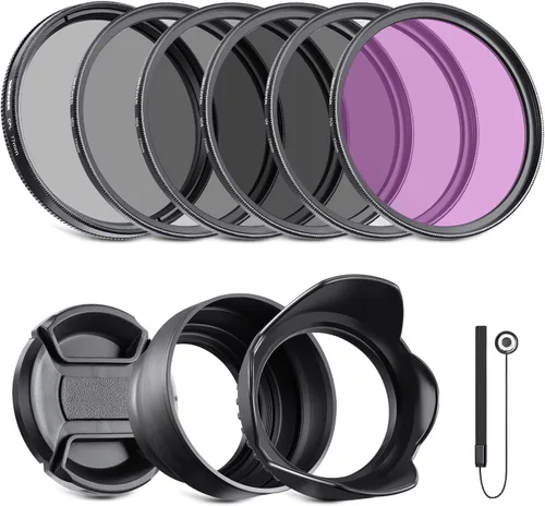 Vista 33 de NEEWER Paquete de filtro ND de 40,5 mm y accesorios para lentes, kit de filtros ND2 ND4 ND8 UV FLD CPL con tapa de lente