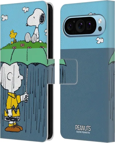 Vista 20 de Head Case Designs Officially Licensed Peanuts Charlie & Woodstock Nap Halfs and Laughs Leather Wallet Case Compatible with Google Pixel 8