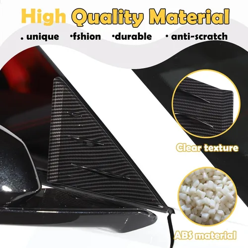 Vista 3 de Cubierta triangular para ventana delantera compatible con Chevrolet Corvette C8 Stingray Sports 2020 2021 2022, calcomanías de cubierta de alerón