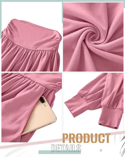 Vista 5 de Ficerd Paquete de 3 pantalones de descanso para mujer, cómodos pantalones deportivos de yoga con bolsillos de cintura alta, pantalones deportivos