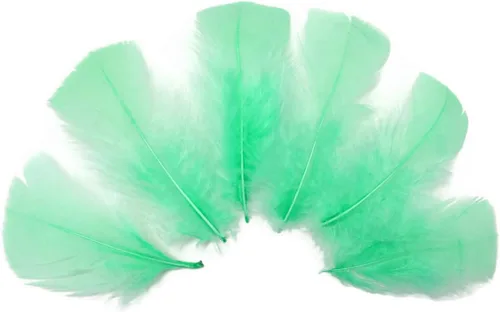 Vista 53 de 1/4 lb - Aqua Blue Pavo Marabou Corto Plumas Sueltas Mullidas Al Por Mayor A Granel