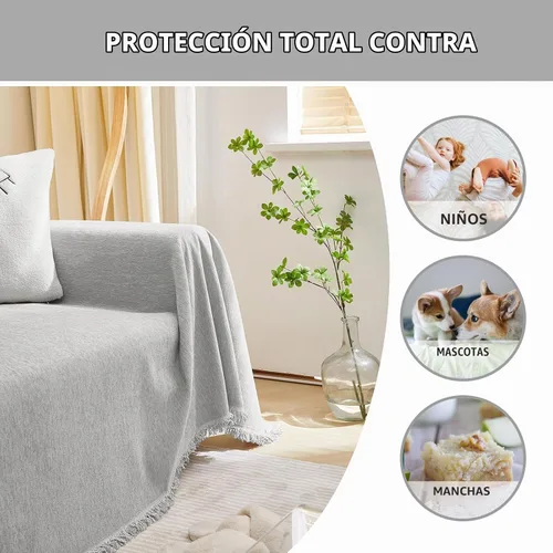 Vista 6 de MEETSKY - Funda para sofá de tamaño pequeño, fundas para sofás, funda para sofás reclinables, funda deslizante lavable de chenilla suave y mezcla