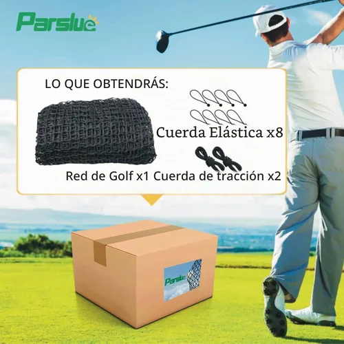 Vista 8 de Red de práctica de golf, red de golf de nailon resistente, red de golf para interiores y exteriores con kit de alambre para colgar, redes de golf