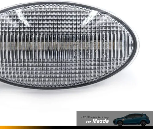 Vista 3 de Lámparas de marcador lateral ámbar LED de lente transparente para 2011-2013 M-azda2, 2004-2011 M-azda3, 2006-2010 M-azda5,2000-06 M-azda MPV