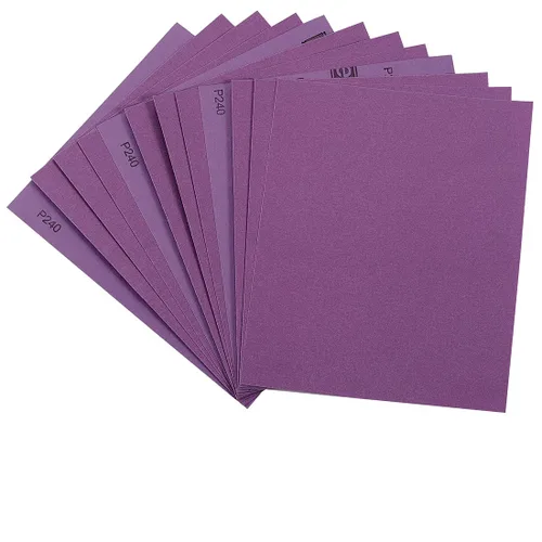 Vista 20 de Papel de lija de grano 60, hojas de lija en seco y húmedo de 9 x 11 pulgadas, papel de lija abrasivo avanzado de alúmina blanca fundida para acabado
