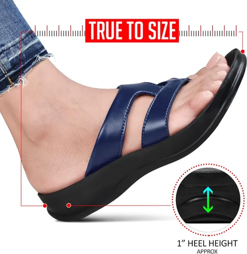 Vista 9 de AEROTHOTIC Womens Arch Supportive Casual Flip Flops