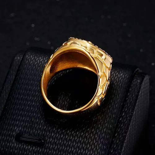 Vista 4 de LAIMIUMIU33 Anillo de cruz para hombre, anillo de circonita cúbica, anillo de hip hop, anillo de acero inoxidable 316, anillos de motociclista