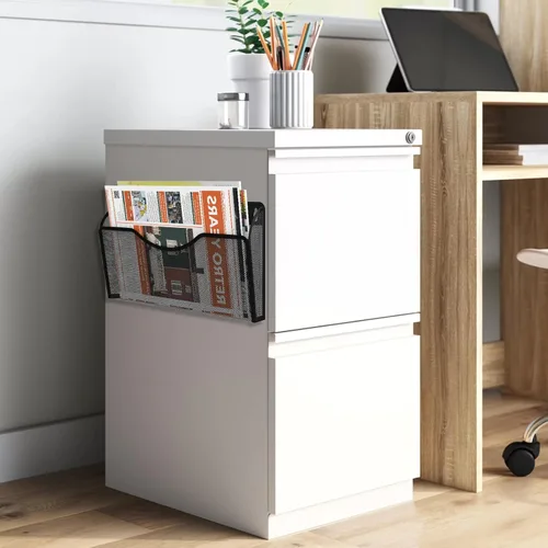 Vista 8 de Soporte magnético para archivos, organizador de carpetas de archivos, 1 bolsillos, estante de revistas colgante de oficina para archivadores